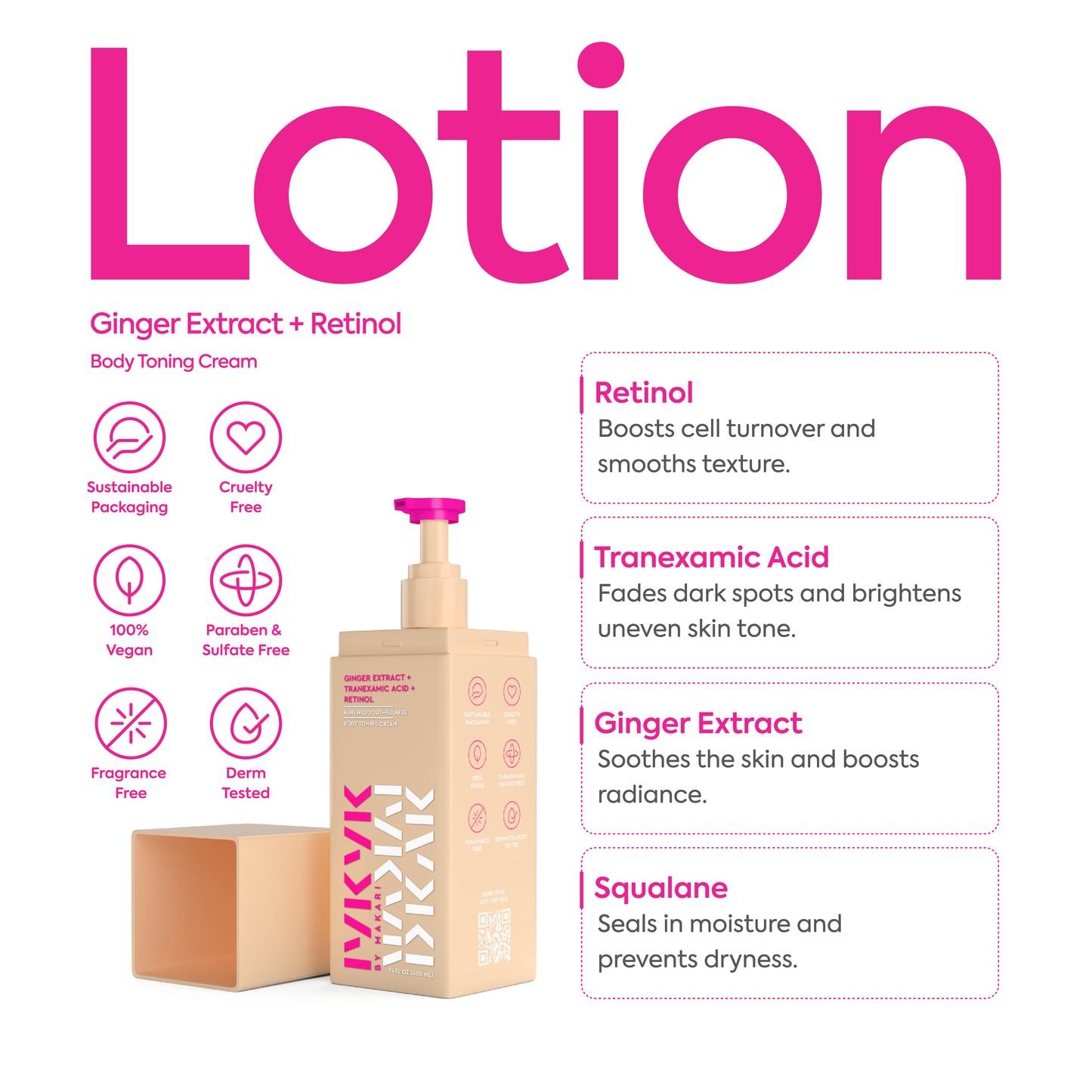 Ginger Extract + Tranexamic Acid + Retinol Body Toning Cream - IYKYK - Image 2